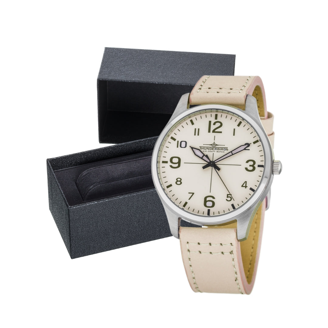 Montre pilote argentée Thunderbirds TB5000-05